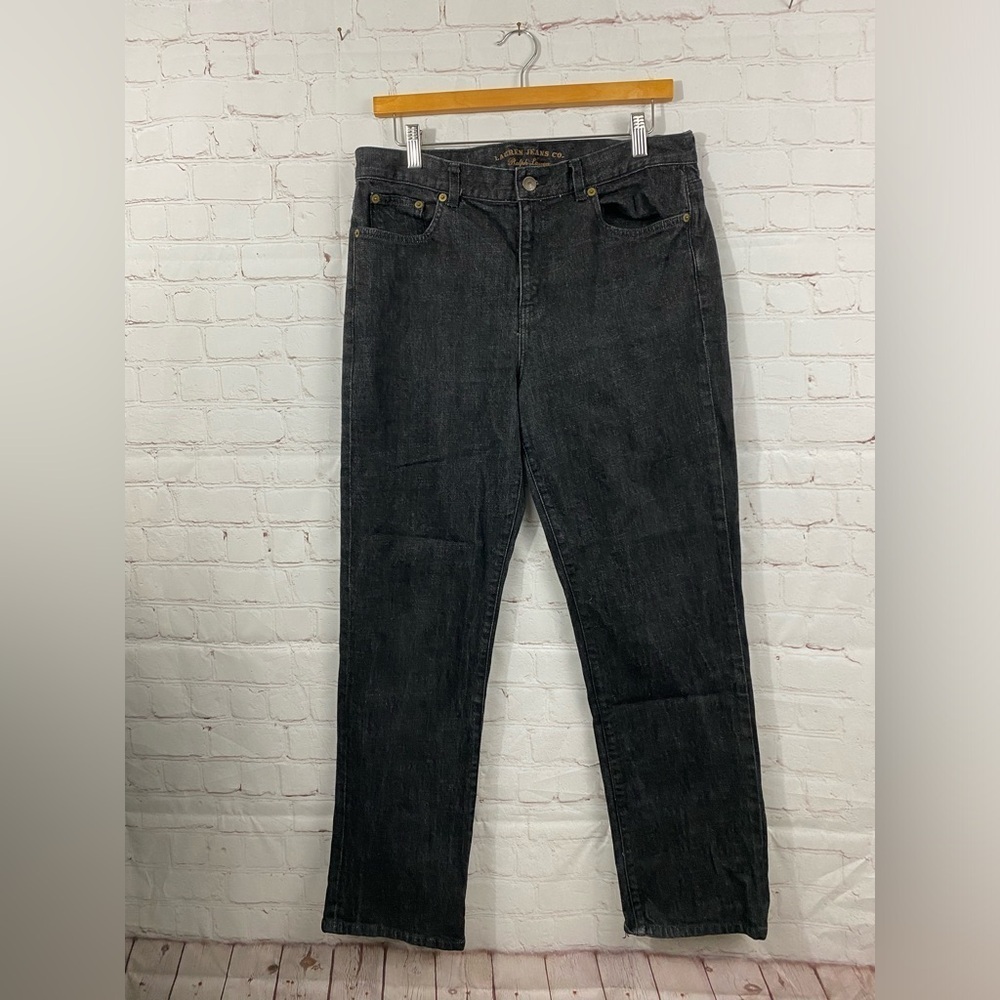 Lauren Jean Co Womens Size 10 Black High Rise Classic Straight Leg Denim Jeans